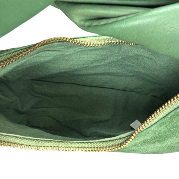 Free People Happy Hour Crossbody Bag Green Suede/Leather Twisted Hand strap - Picture 5 of 10